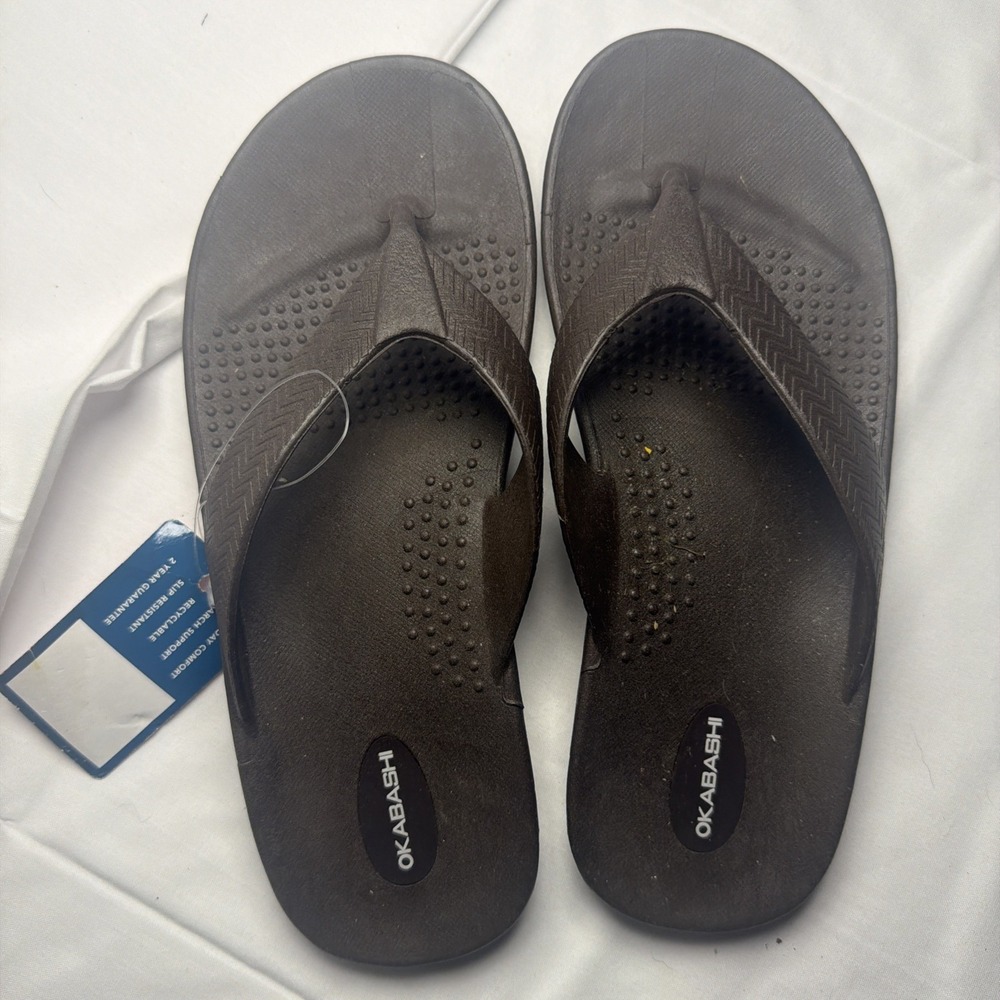 OKABASHI Mens BROWN sandals Size 7 NWT